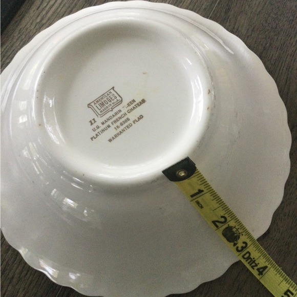 Beautiful vintage American Limoges bowl, Platinum French Chateau, warranted PLAD - Picture 6 of 7